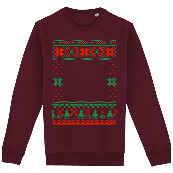 Pull Moche De Noël Grand Format Etoile Dark Cherry