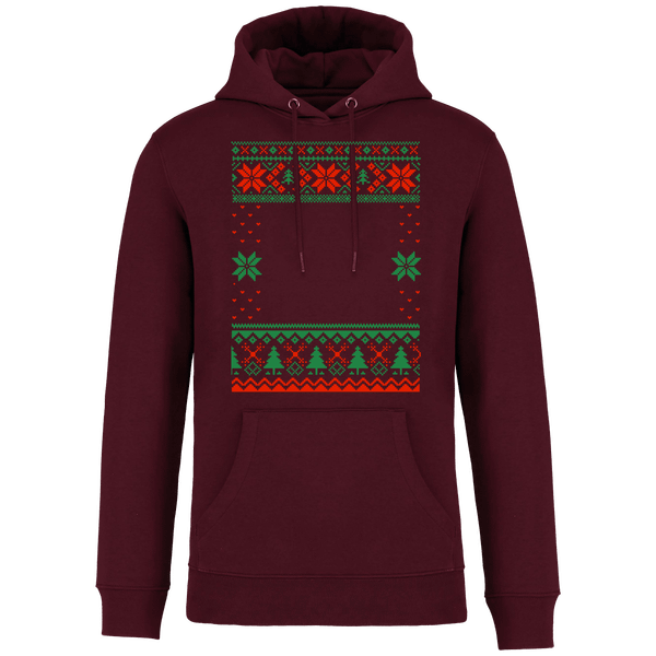 Sweat Moche De Noël Grand Format Etoile Dark Cherry