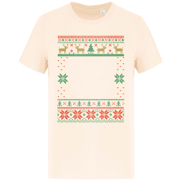 Ts Moche De Noël Grand Format Renne Raw Natural