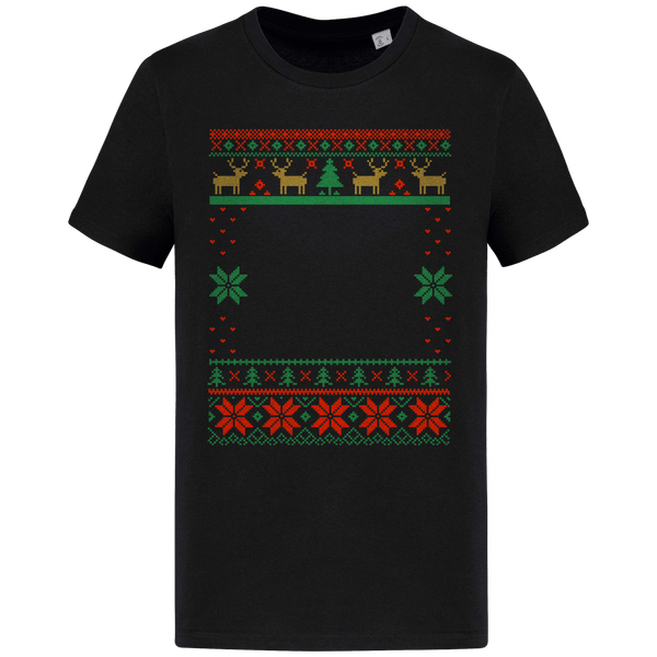 Ts Moche De Noël Grand Format Renne Black