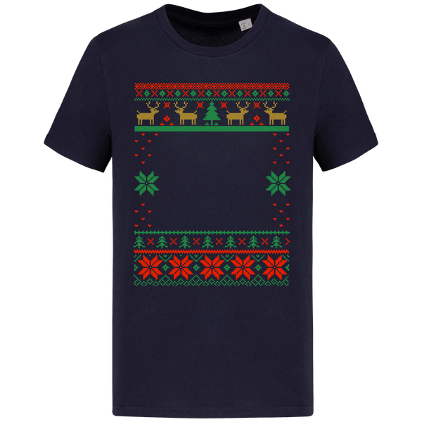 Ts Moche De Noël Grand Format Renne Navy Blue