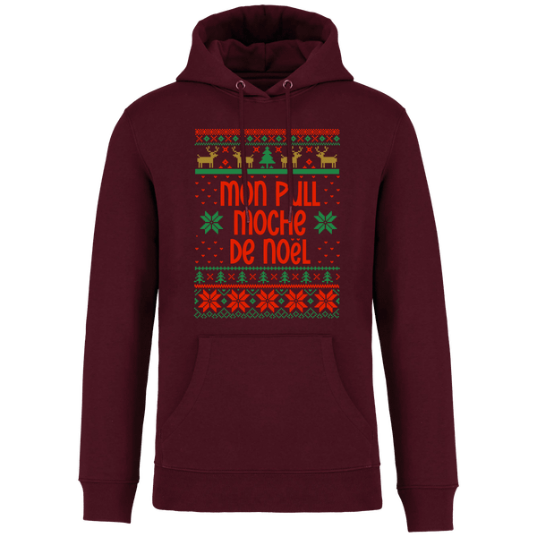 Le Sweat Moche De Noël Motif Renne Dark Cherry