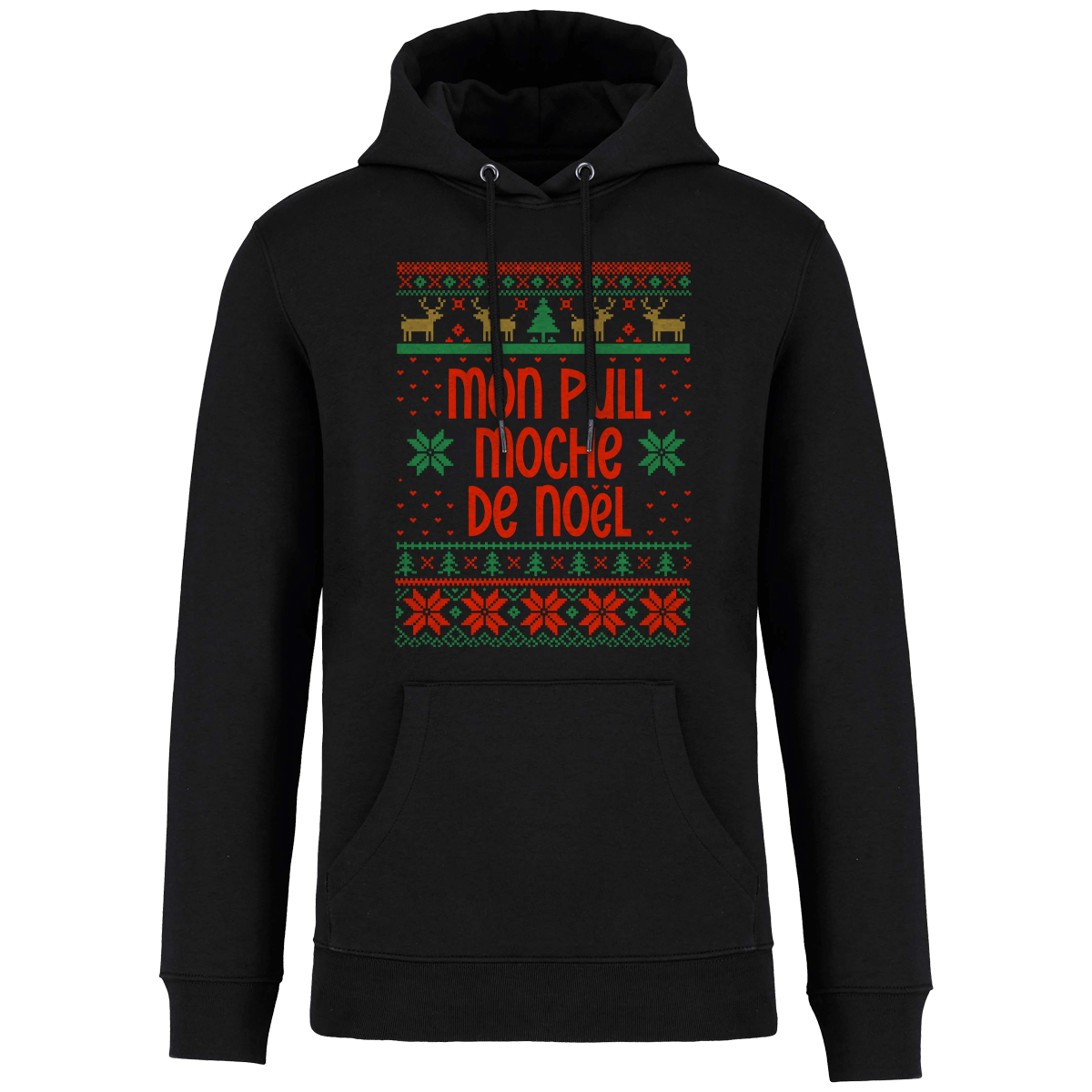 Le Sweat Moche De Noël Motif Renne Black