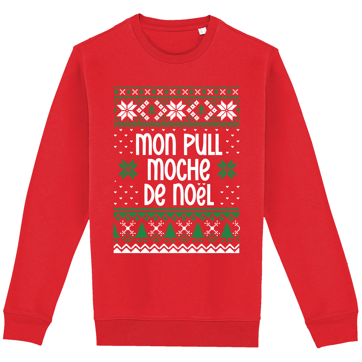 Le Pull Moche De Noël Motif Étoilé Poppy Red