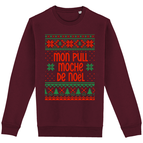Le Pull Moche De Noël Motif Étoilé Dark Cherry