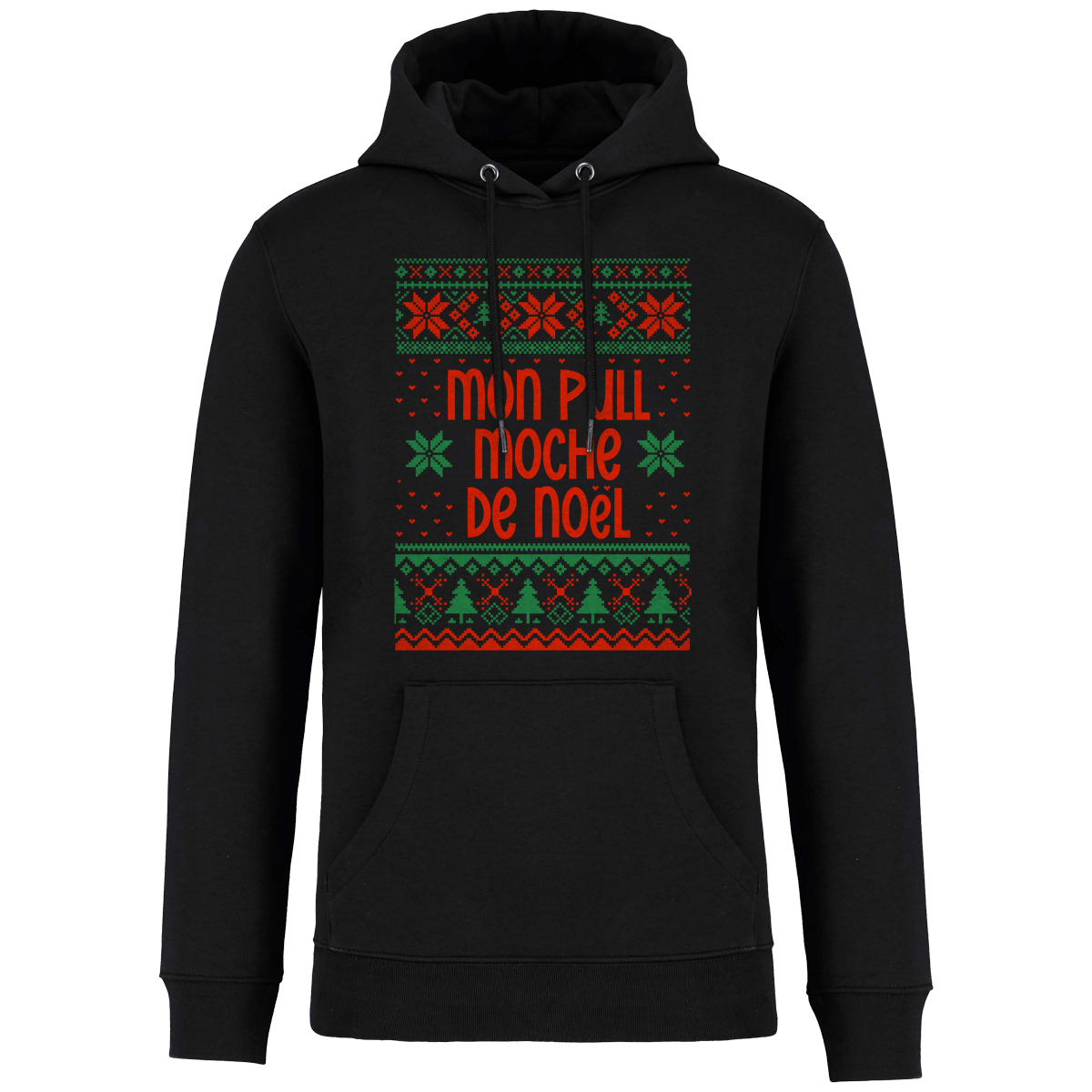 Mon Sweat De Noel Moche Motif Étoilé Black