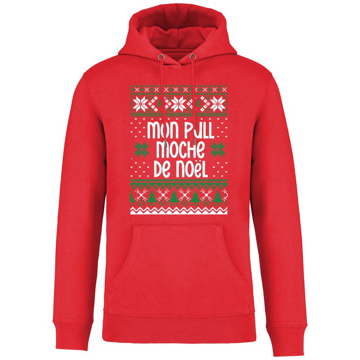 Mon Sweat De Noel Moche Motif Étoilé Poppy Red