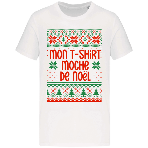 Le t shirt moche de noel motif etoile plexus White