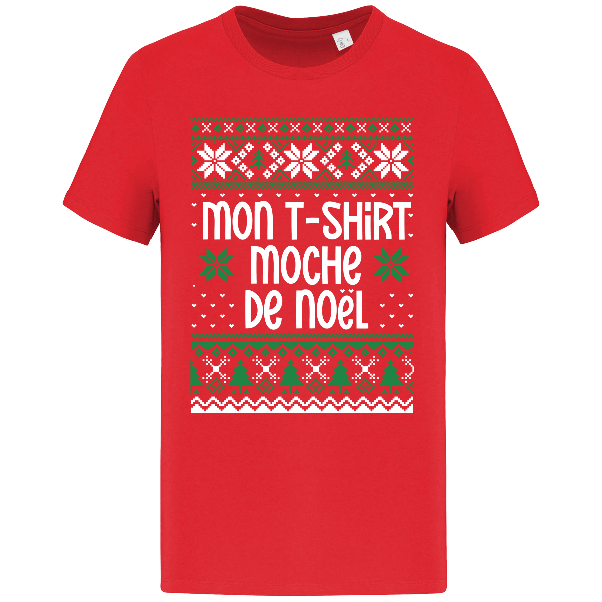 Le T-Shirt Moche De Noël Motif Étoilé Hibiscus Red