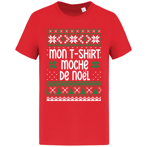 Le T-Shirt Moche De Noël Motif Étoilé Hibiscus Red