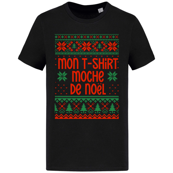 Le T-Shirt Moche De Noël Motif Étoilé Black