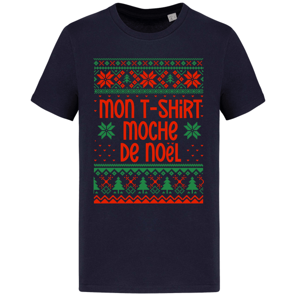Le T-Shirt Moche De Noël Motif Étoilé Navy Blue