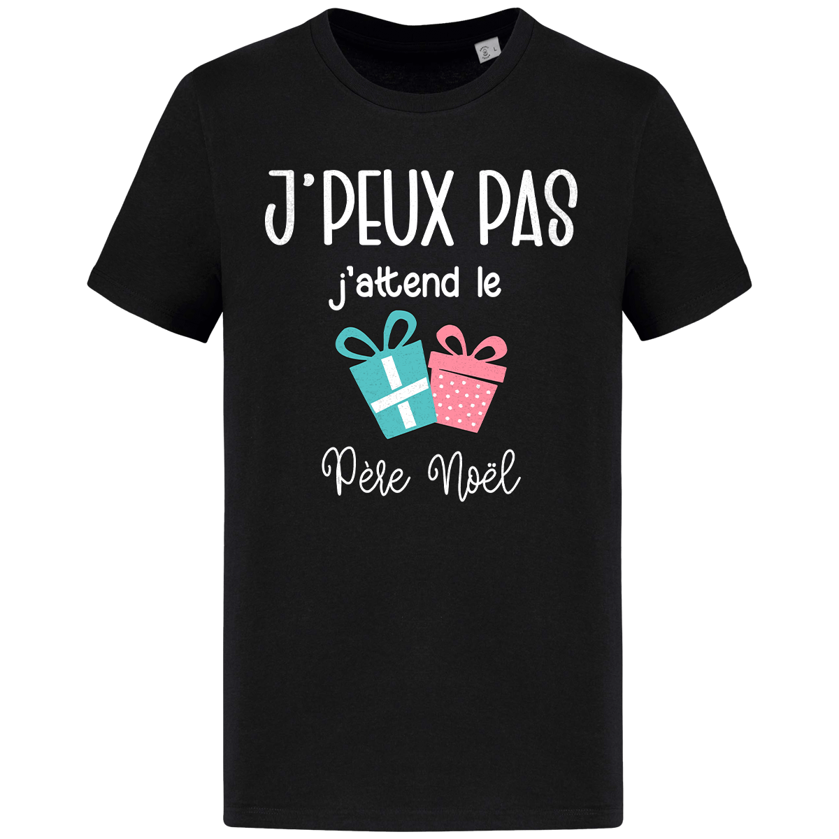 T-Shirt De Noël Je Peux Pas J Attend Le Père Noel Cadeaux Black