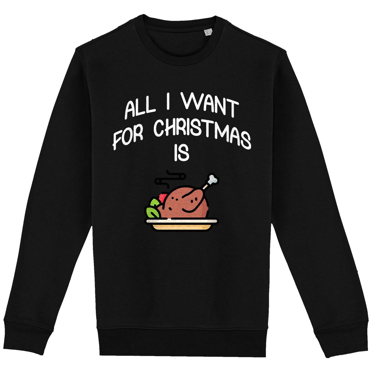 Pull De Noël Avec Motif All I Want For Christmas Is Food Black