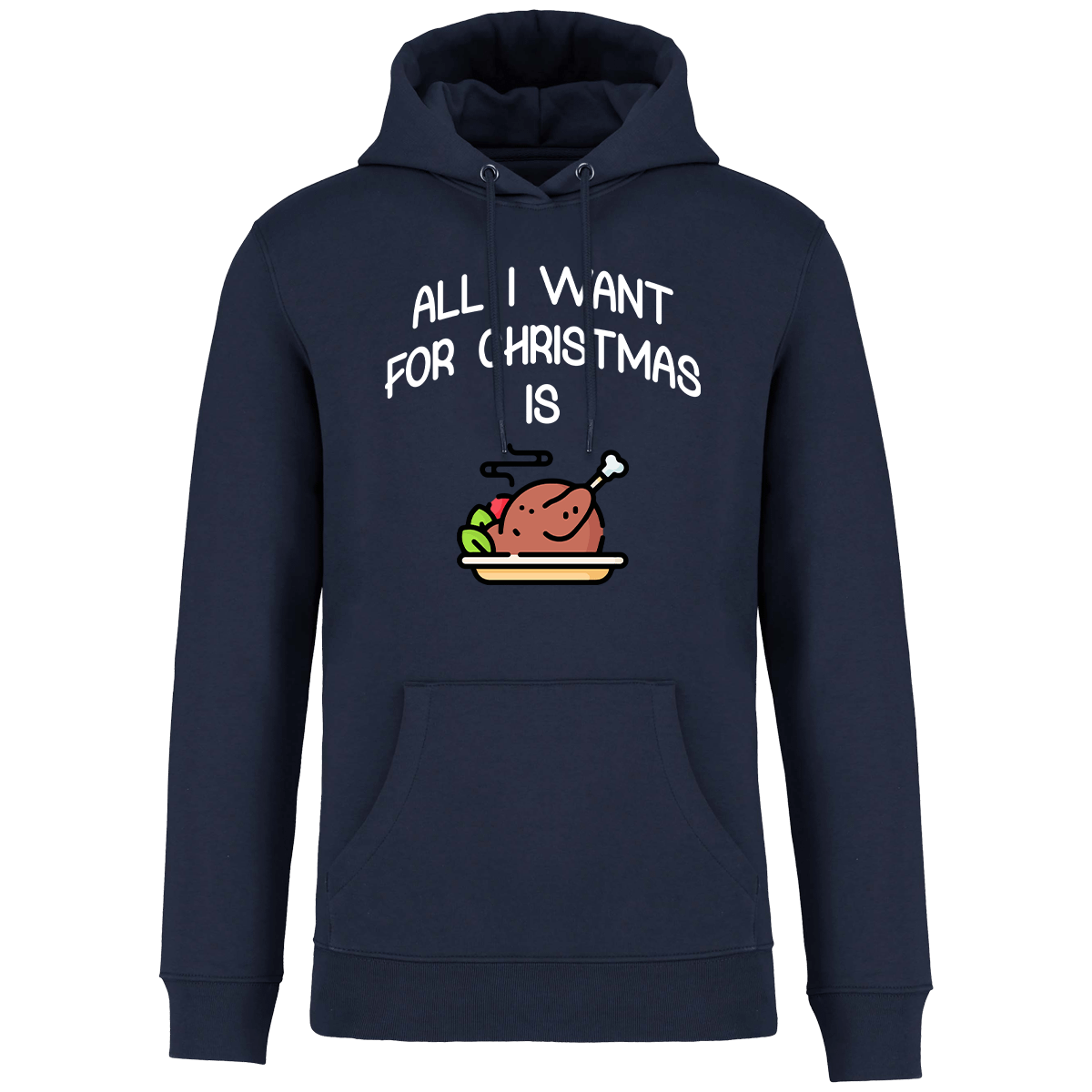 Sweatshirt De Noël Avec Motif All I Want For Christmas Is Food Navy Blue