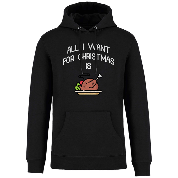 Sweatshirt De Noël Avec Motif All I Want For Christmas Is Food Black