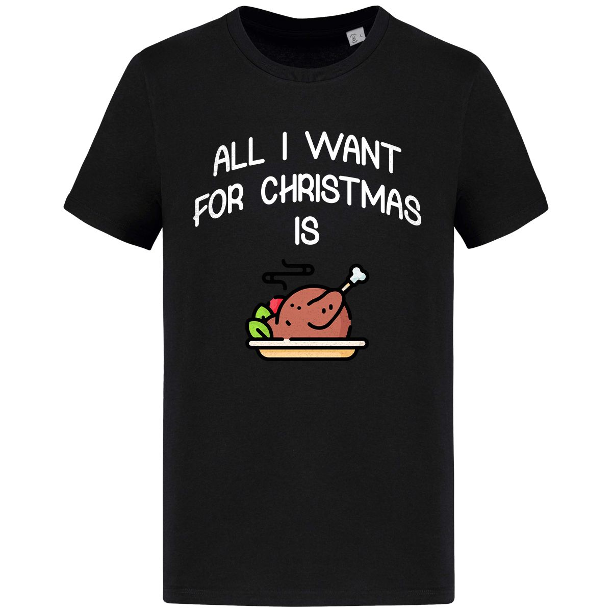 T-Shirt De Noël All I Want For Christmas Is Food Black