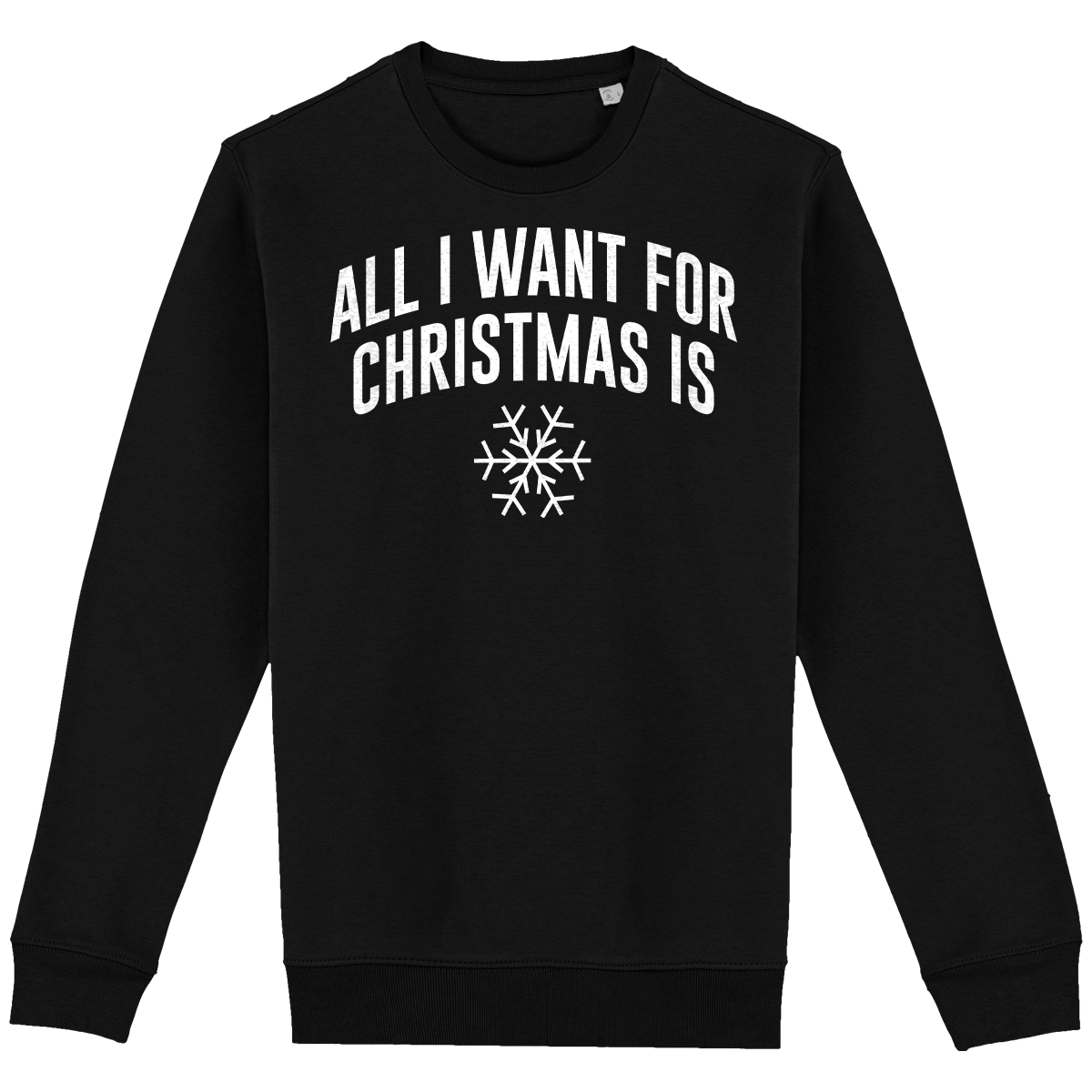 Pull De Noël Personnalisable All I Want For Christmas Is Snow Black