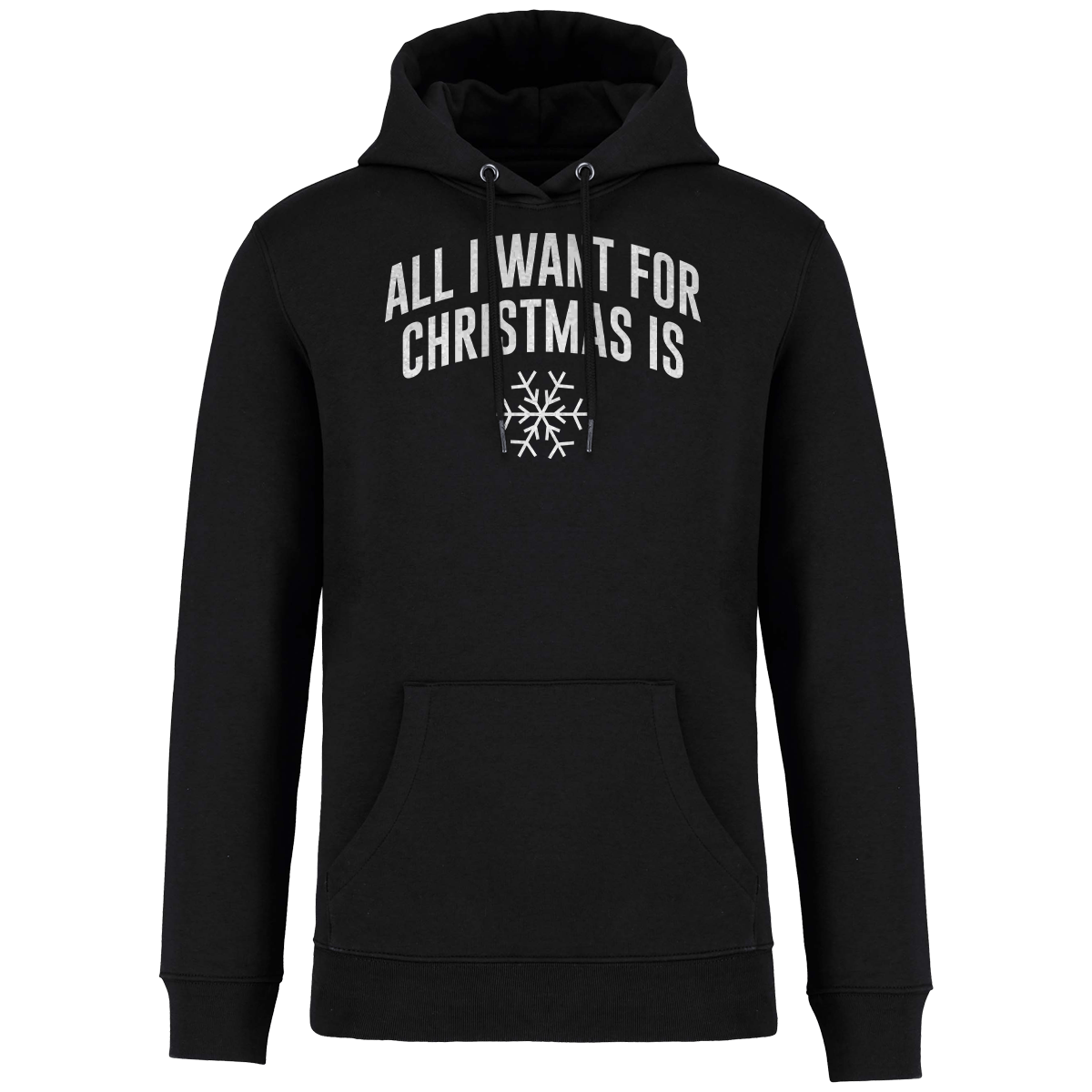 Sweatshirt De Noël Personnalisable All I Want For Christmas Is Snow Black