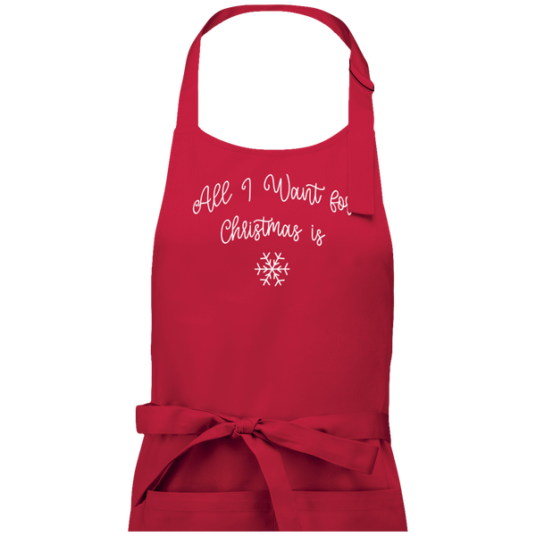 Tablier all i want for christmas is snow plexus Red