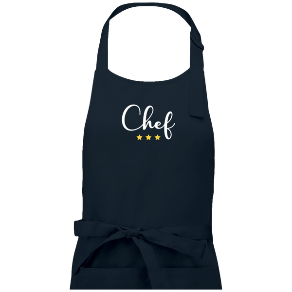 Tablier chef 3 etoile personnalisable plexus Navy