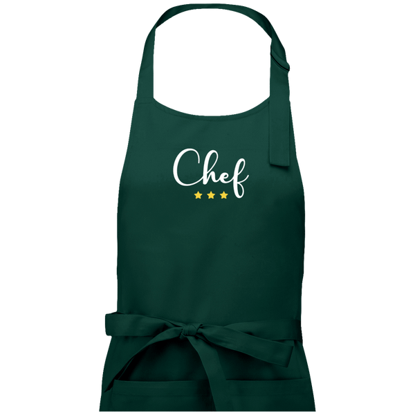 Tablier chef 3 etoile personnalisable plexus Bottle Green