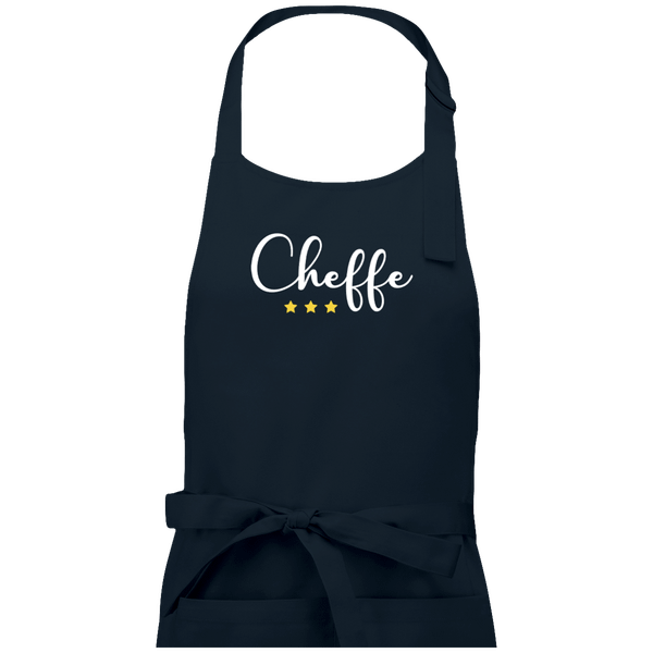 Tablier cheffe 3 etoile personnalisable plexus Navy