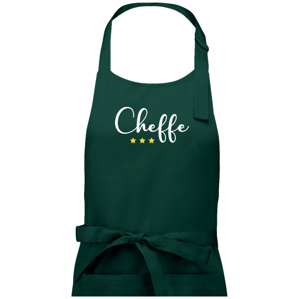 Tablier cheffe 3 etoile personnalisable plexus Bottle Green