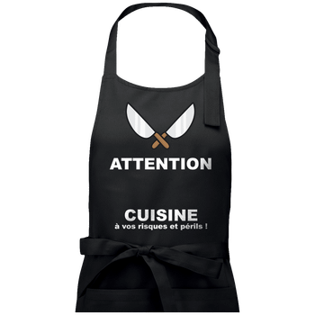 Tablier personnalisable attention cuisine à personnaliser
