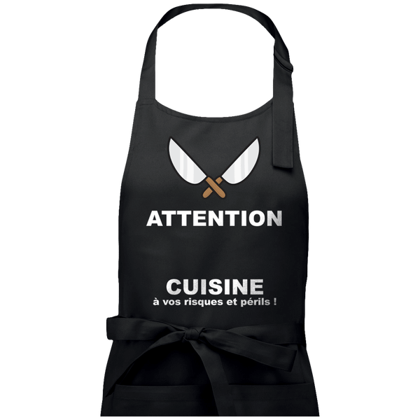 Tablier Personnalisable Avec Motif Attention Cuisine