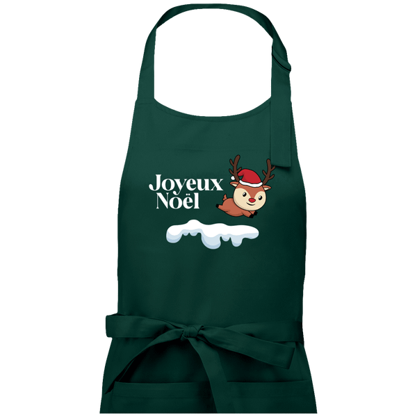 Tablier Joyeux Noël Reindeer Bottle Green