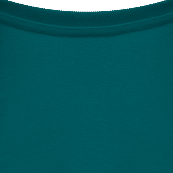 T shirt ecoresponsable unisexe col interieur Peacock Green