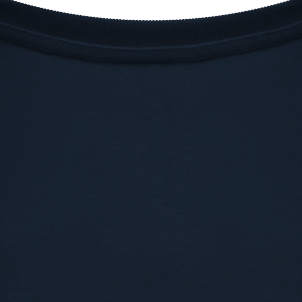 T shirt ecoresponsable unisexe col interieur Navy Blue