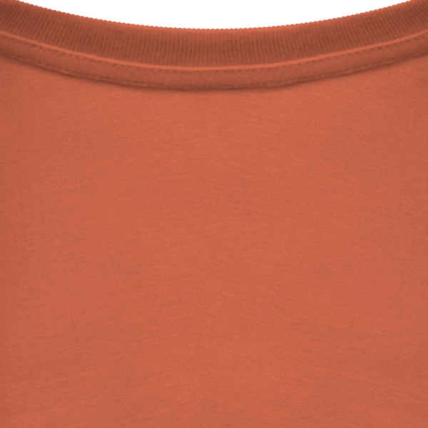 T shirt ecoresponsable unisexe col interieur Burnt Brick