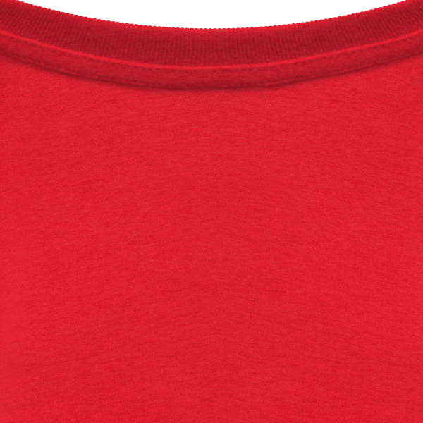 T shirt ecoresponsable unisexe col interieur Poppy Red