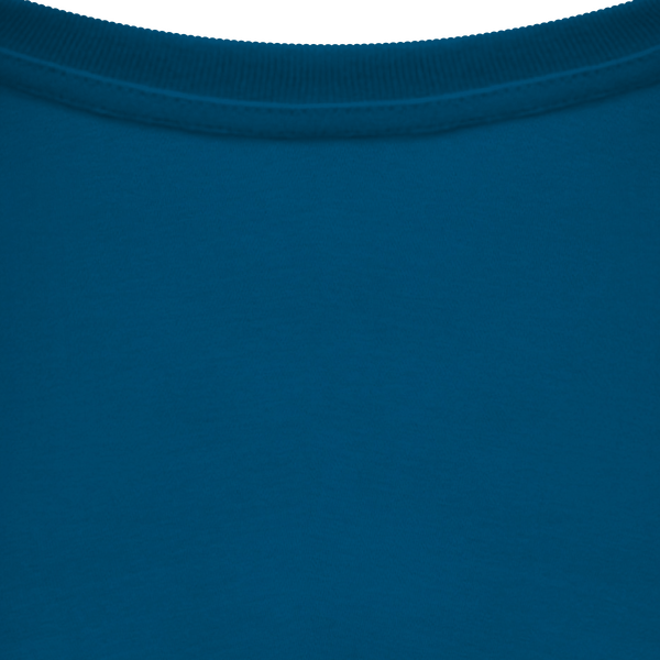 T shirt ecoresponsable unisexe col interieur Blue Sapphire
