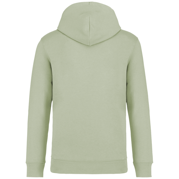 Sweat capuche unisexe bio dos Celadon Green