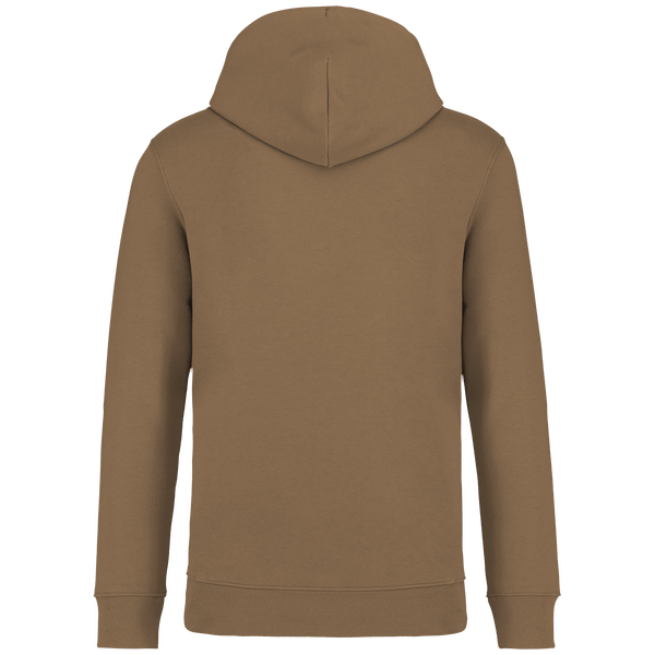 Sweat capuche unisexe bio dos Dark camel