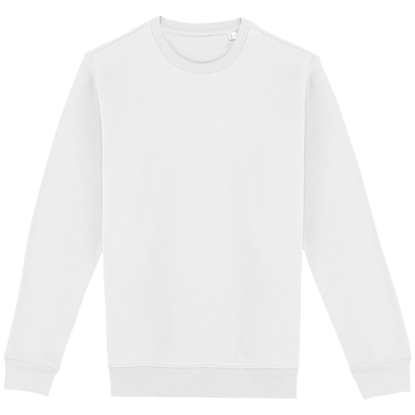 Umweltfreundlicher Unisex-Rundhals-Sweatshirt | Bio-Baumwolle Und Recyceltes Polyester | Stickerei Und Druck White