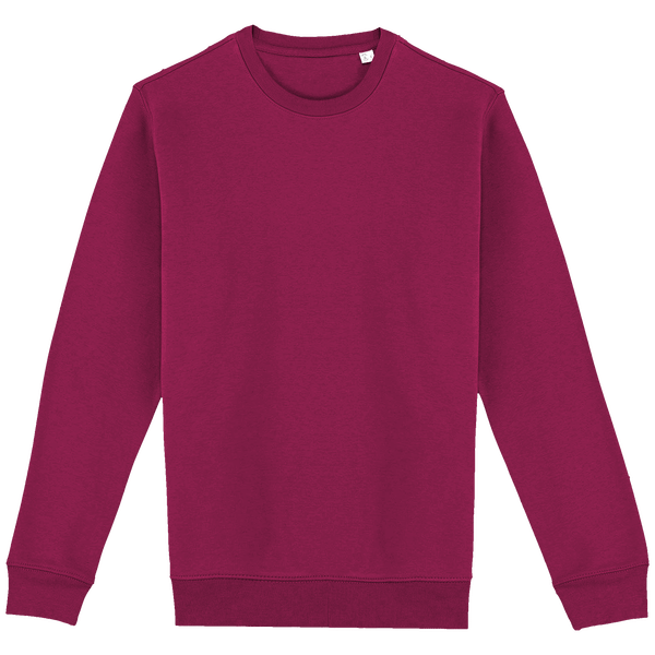 Umweltfreundlicher Unisex-Rundhals-Sweatshirt | Bio-Baumwolle Und Recyceltes Polyester | Stickerei Und Druck Cherry Purple