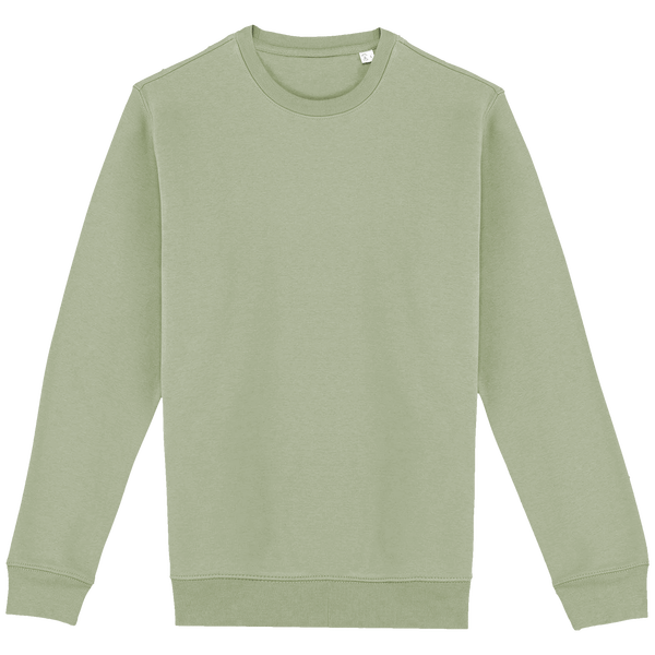 Umweltfreundlicher Unisex-Rundhals-Sweatshirt | Bio-Baumwolle Und Recyceltes Polyester | Stickerei Und Druck Celadon Green