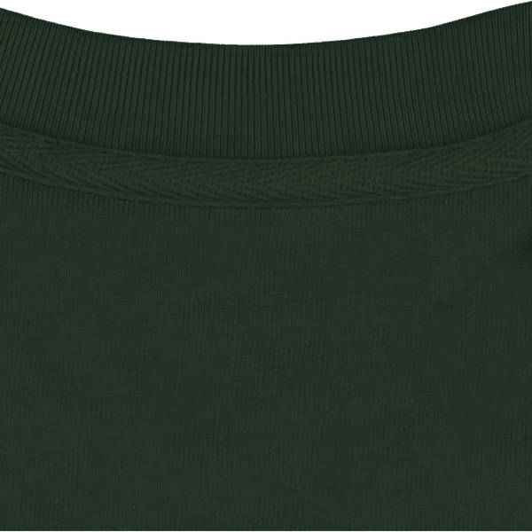 Sweat col rond unisexe col interieur Forest Green