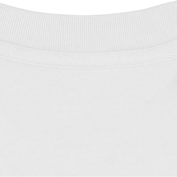 Sweat col rond unisexe col interieur White