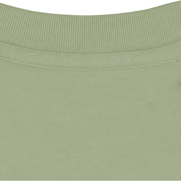 Sweat col rond unisexe col interieur Celadon Green