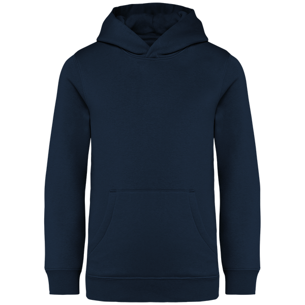 Sweatshirt a capuche ecoresponsable enfant face Navy Blue