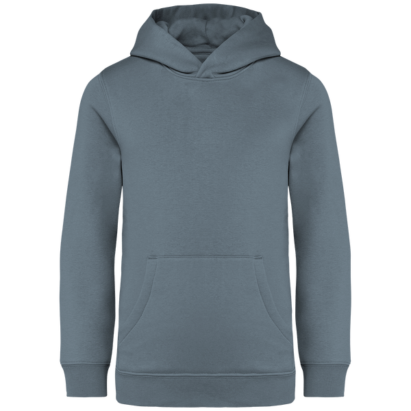 Sweatshirt a capuche ecoresponsable enfant face Mineral Grey