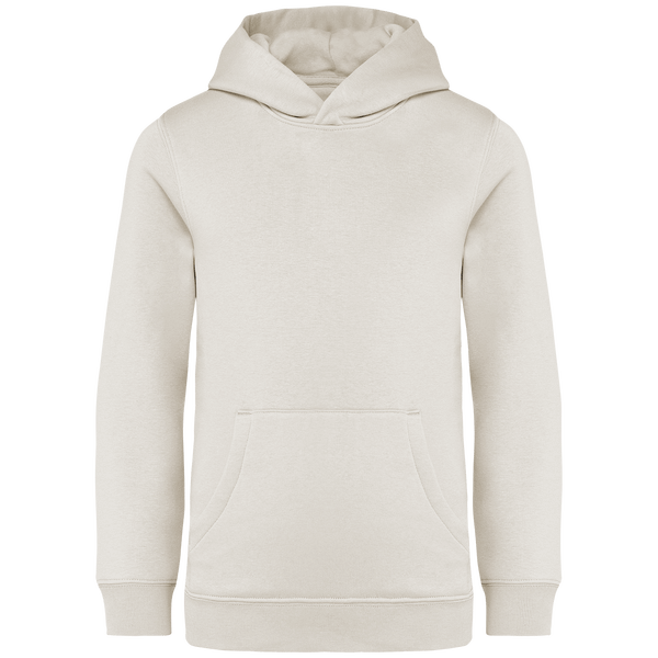 Sweatshirt a capuche ecoresponsable enfant face Ivory