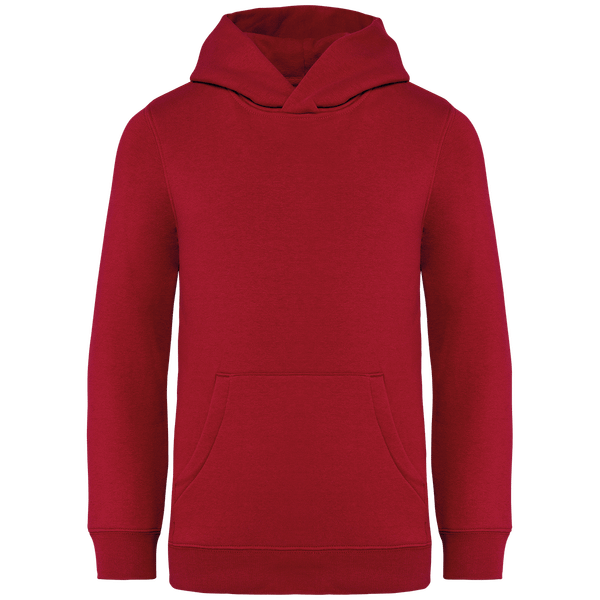 Sweatshirt a capuche ecoresponsable enfant face Hibiscus Red