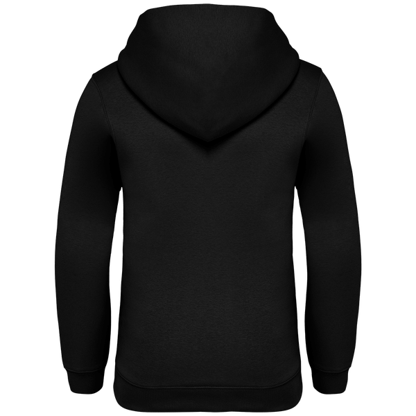 Sweatshirt a capuche ecoresponsable enfant dos Black