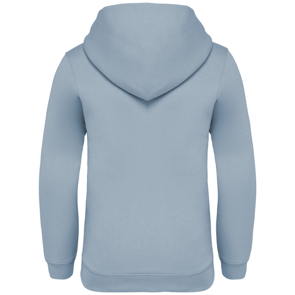 Sweatshirt a capuche ecoresponsable enfant dos Aquamarine